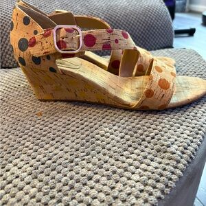 Colorful Polka Dot Wedge Sandals
